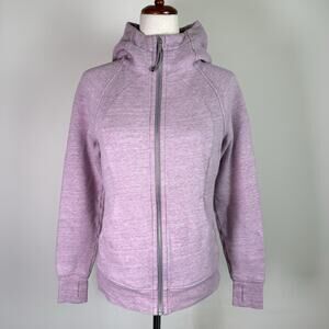 Lululemon Scuba Hoodie Size 6 Purple Heathered Athletic Full Zip Gym Workout